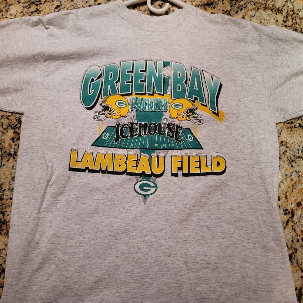 Vintage 90s Green Bay Packers Icehouse Shirt Size XL Single Stitched NFL